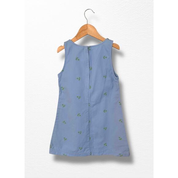 Vintage LL Bean Embroidered Anchors Sleeveless Dress, Size 5/6 - Picture 2 of 8